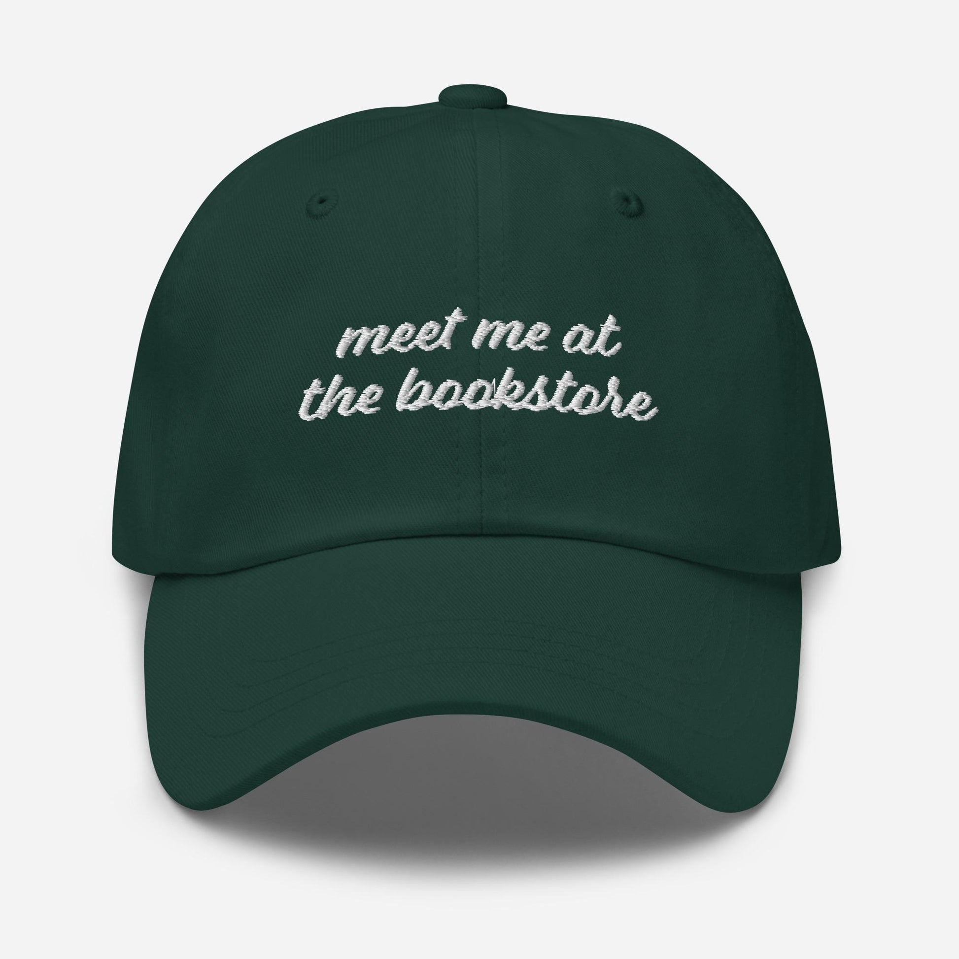 Meet me at the bookstore Bookish Merch Embroidered Hat * Hot Girls Read Support Local Small Indie Book Shop