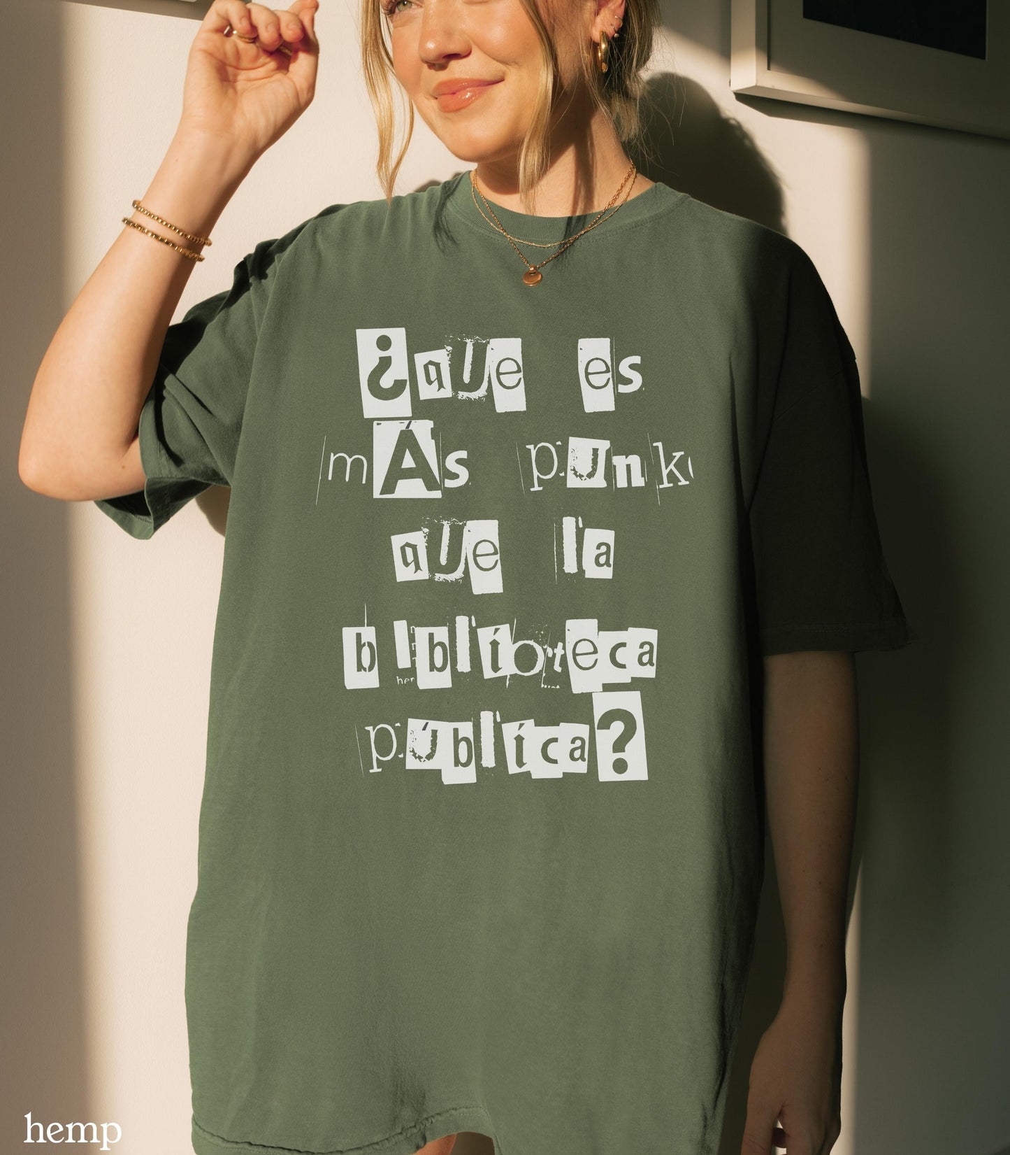 What's More Punk than the Public Library Spanish National Library Week Comfort Colors Tee Librarian Teacher Gift Idea Banned Books Goth Alt