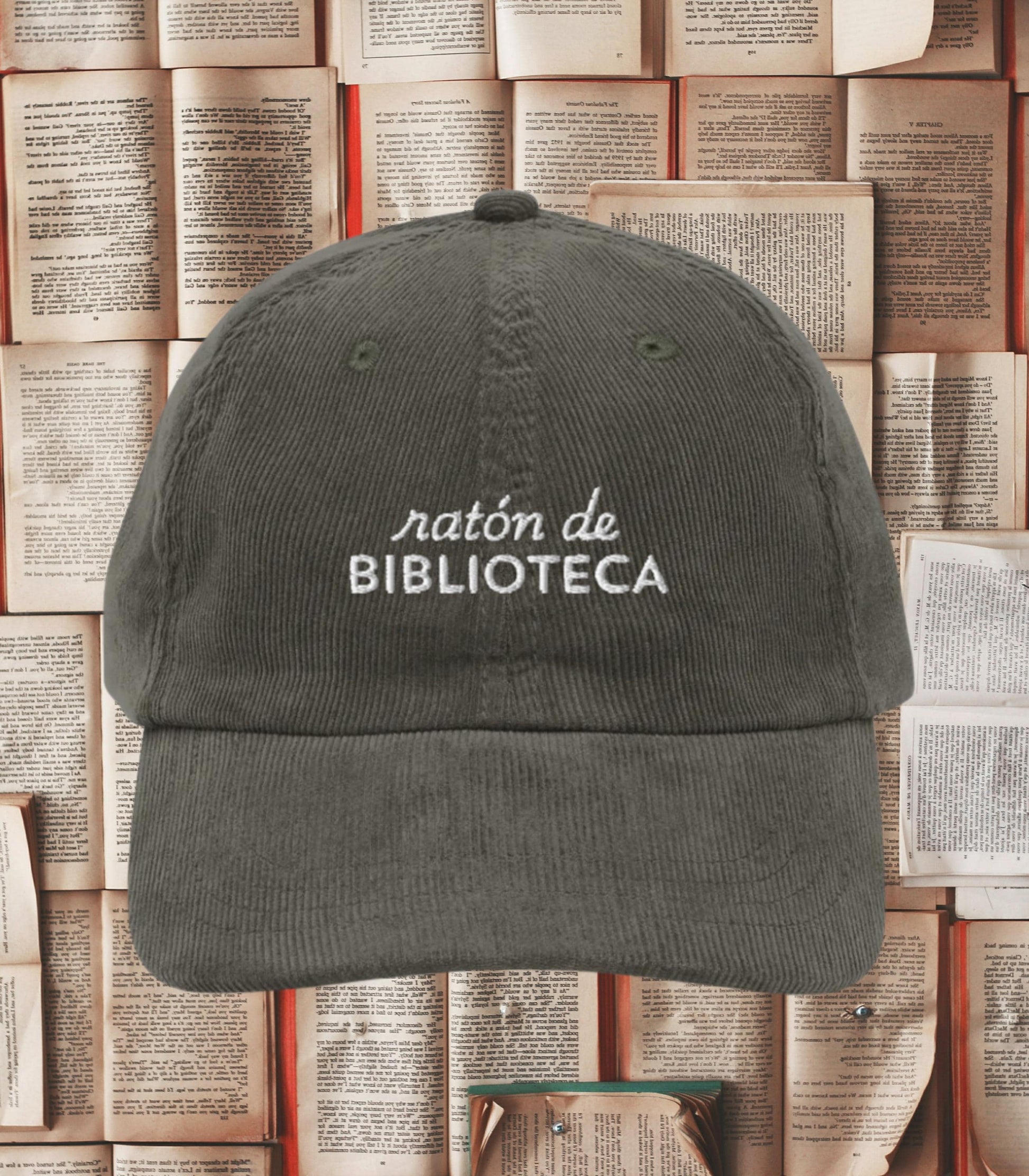 Raton de Biblioteca Library Mouse Bookworm Spanish Corduroy Embroidered Hat Library Week Librarian Teacher Gift Idea Bookish Merch Booktok