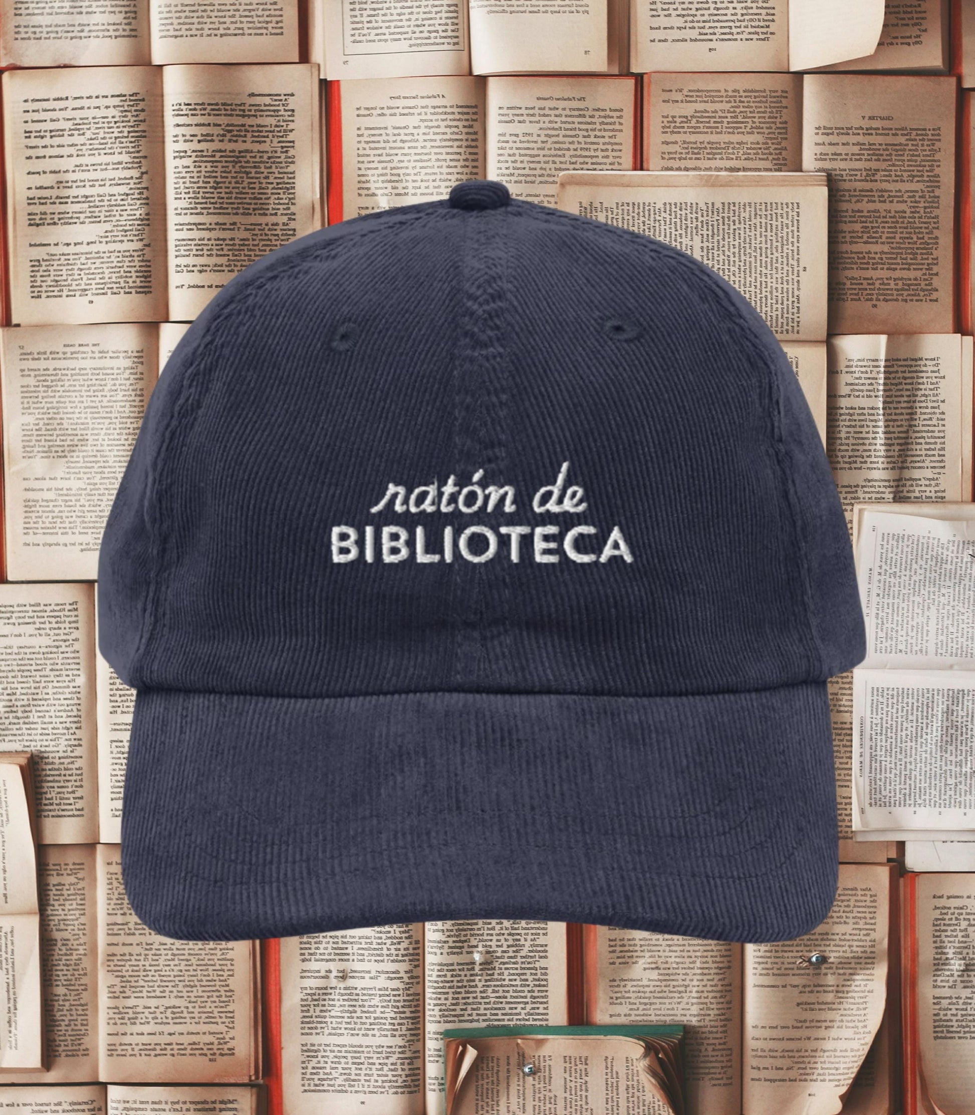 Raton de Biblioteca Library Mouse Bookworm Spanish Corduroy Embroidered Hat Library Week Librarian Teacher Gift Idea Bookish Merch Booktok