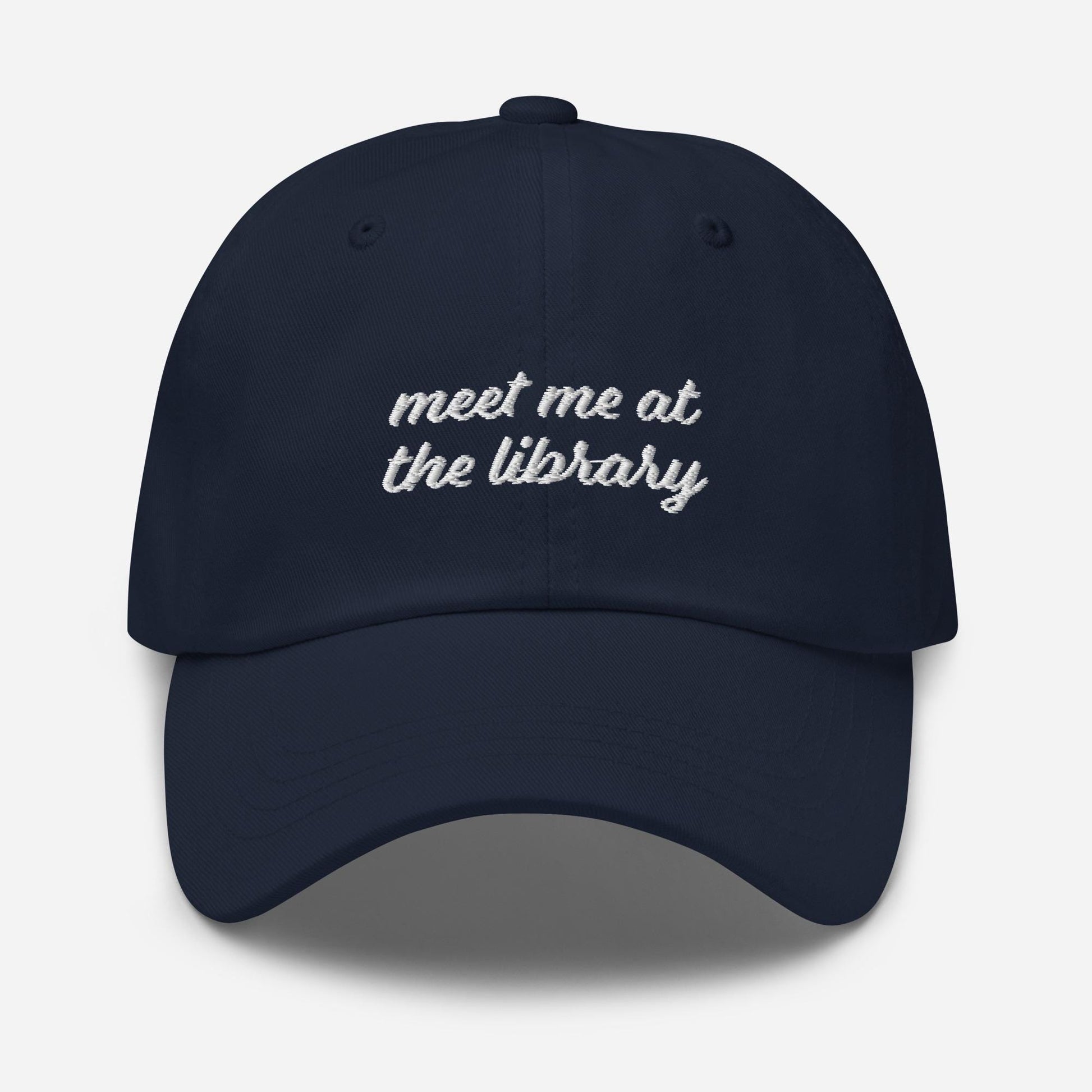 Meet me at the library Bookish Merch Embroidered Hat * Hot Girls Read Support Local Public Library Romantasy Reader Book Club Librarian Gift