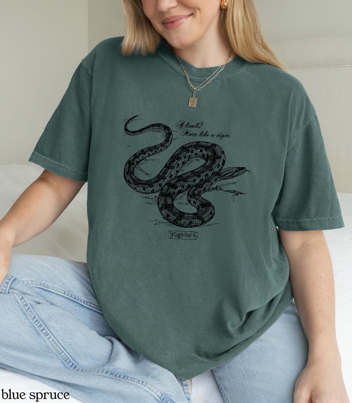Serpent & The Wings of Night Tee LICENSED Carissa Broadbent Kejari Nightborn Nyaxia Little Serpent Oraya Raihn Romantasy Bookish Merch Gift
