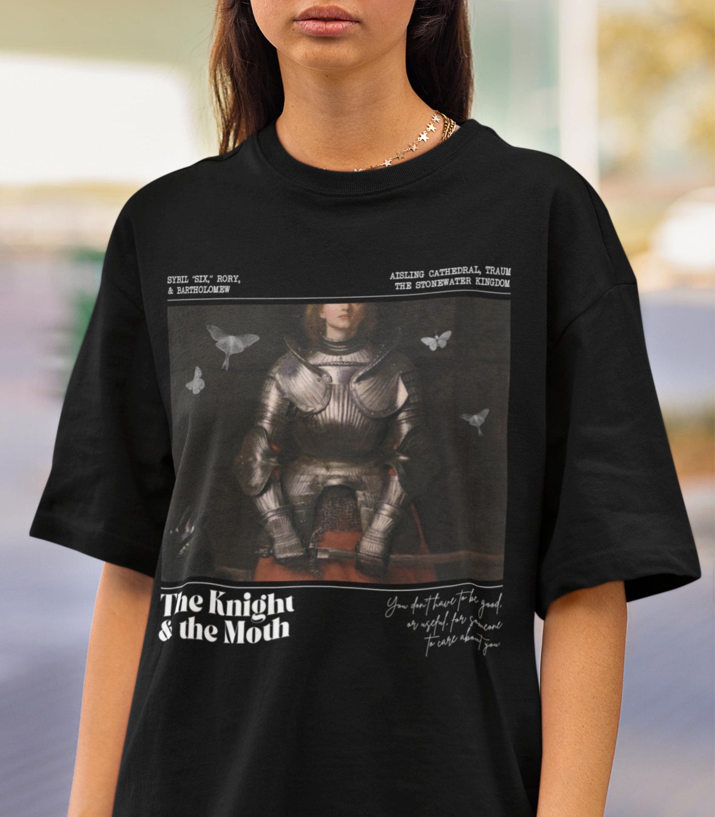 The Knight & the Moth Comfort Colors Tee LICENSED Rachel Gillig Stonewater Kingdom Romantasy Fandom Merch Reader Gift Bartholomew Castlecore
