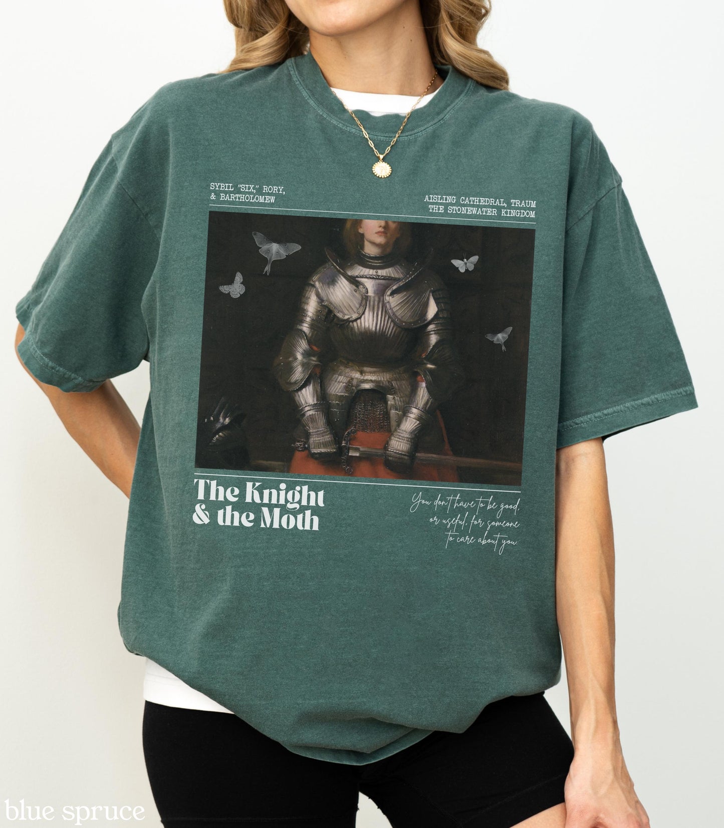 The Knight & the Moth Comfort Colors Tee LICENSED Rachel Gillig Stonewater Kingdom Romantasy Fandom Merch Reader Gift Bartholomew Castlecore