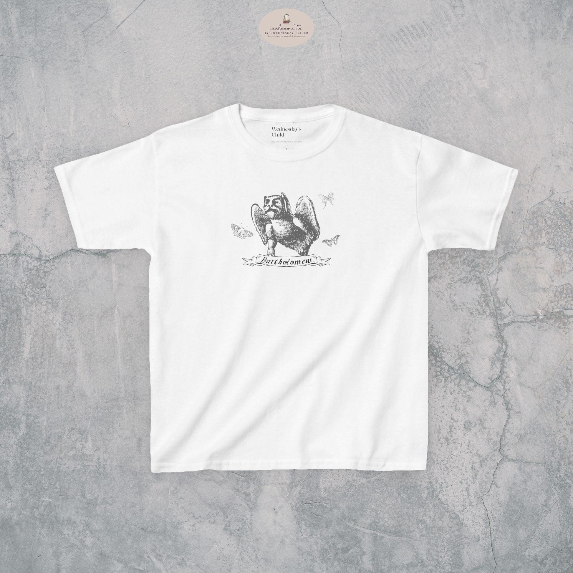 The Knight and the Moth Bartholomew Baby Tee * LICENSED Rachel Gillig Stonewater Kingdom Romantasy Fandom Merch Reader Medieval Gargoyle