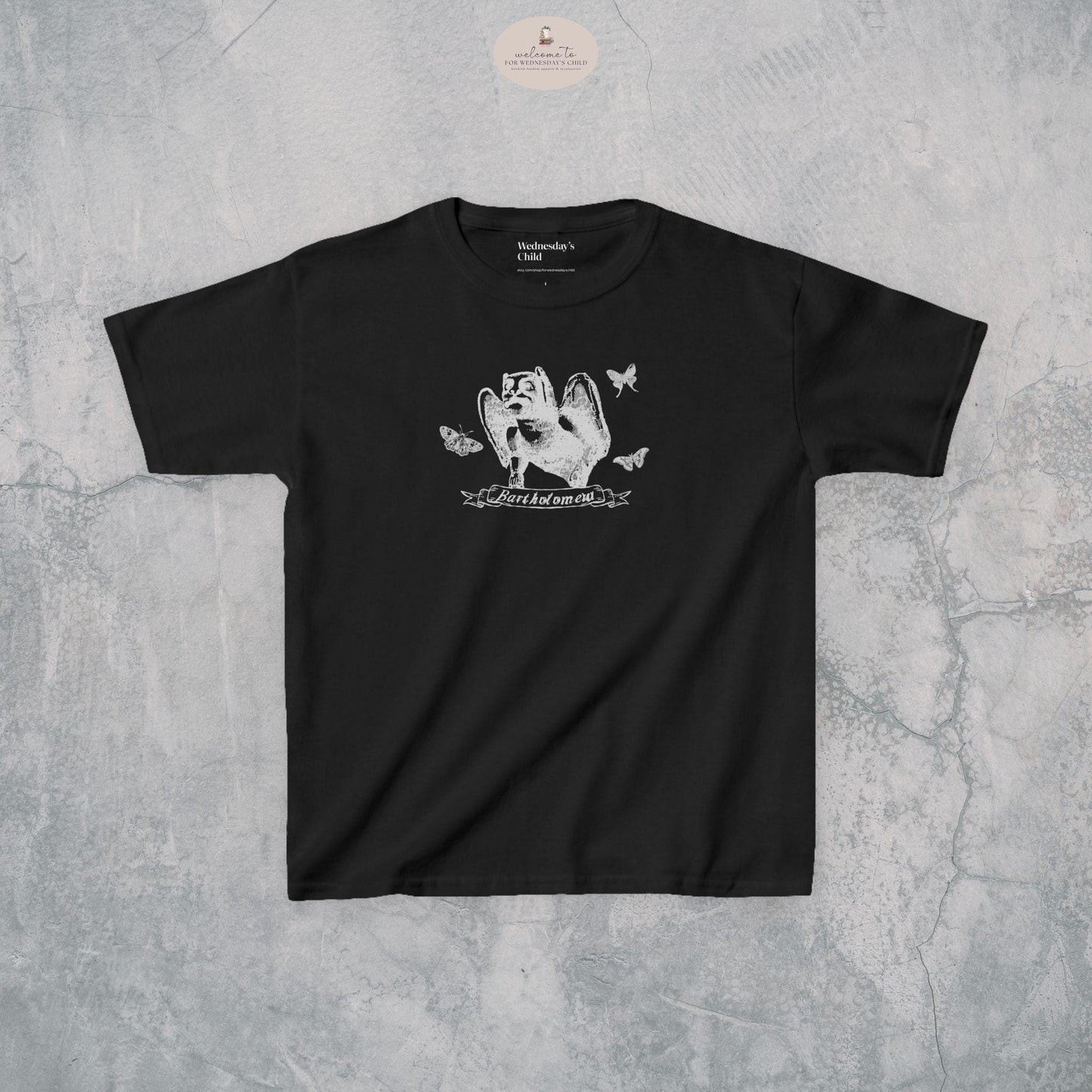 The Knight and the Moth Bartholomew Baby Tee * LICENSED Rachel Gillig Stonewater Kingdom Romantasy Fandom Merch Reader Medieval Gargoyle