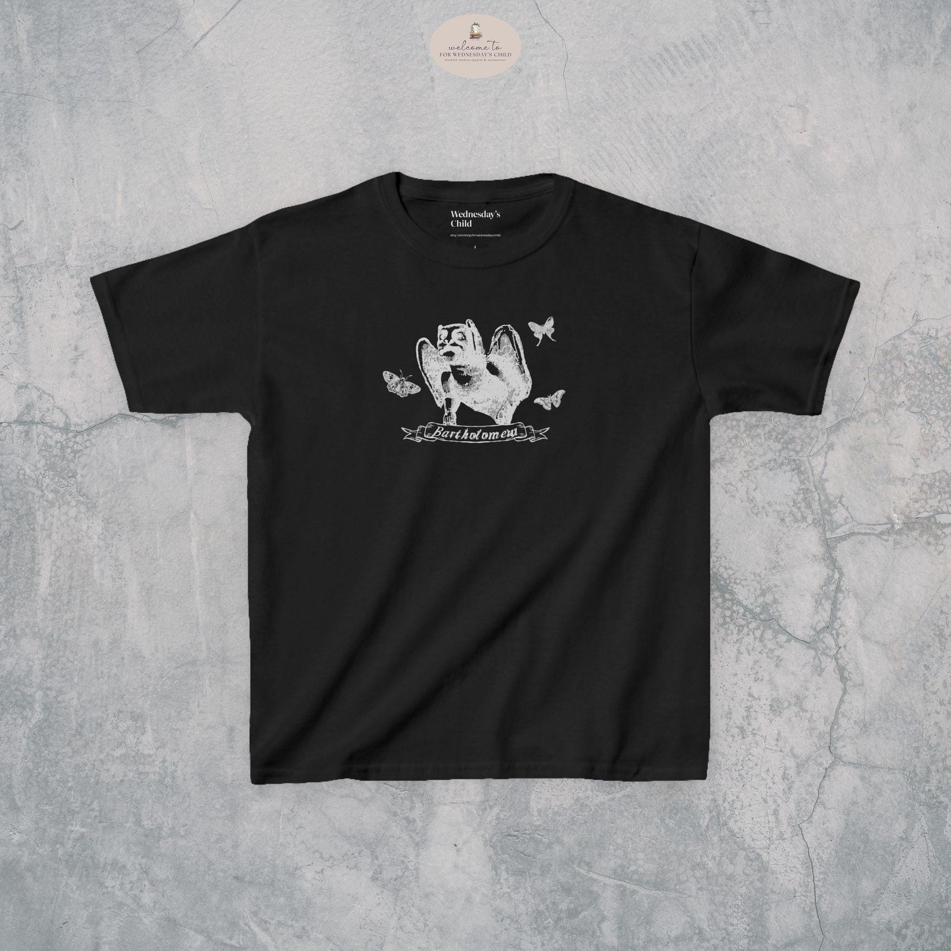 The Knight and the Moth Bartholomew Baby Tee * LICENSED Rachel Gillig Stonewater Kingdom Romantasy Fandom Merch Reader Medieval Gargoyle