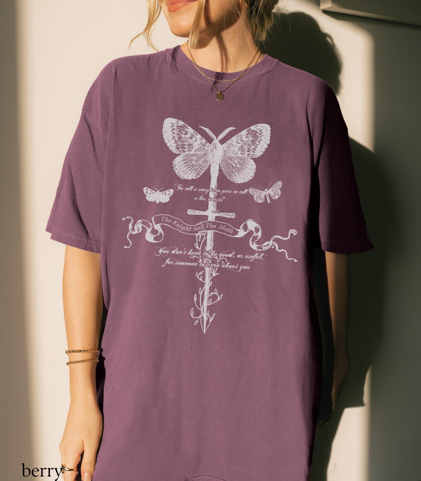 The Knight & the Moth Castlecore Tee LICENSED Rachel Gillig Stonewater Kingdom Romantasy Fan Merch Bookish Bartholomew Gargoyle Sybil Rory
