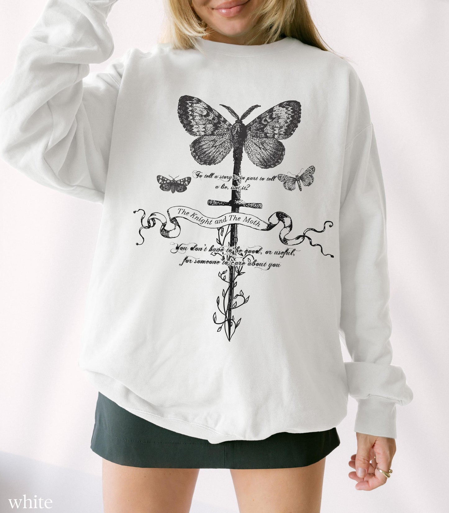 The Knight & the Moth Castlecore Sweatshirt LICENSED Rachel Gillig Stonewater Aisling Romantasy Merch Bookish Bartholomew Gargoyle Sybil