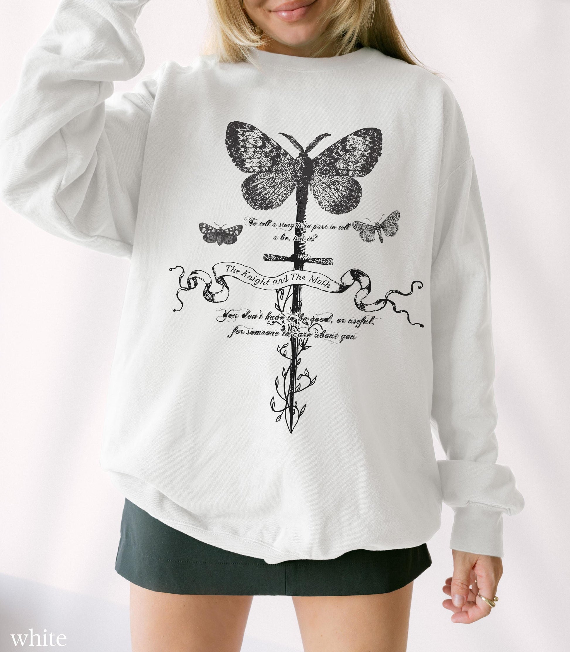 The Knight & the Moth Castlecore Sweatshirt LICENSED Rachel Gillig Stonewater Aisling Romantasy Merch Bookish Bartholomew Gargoyle Sybil