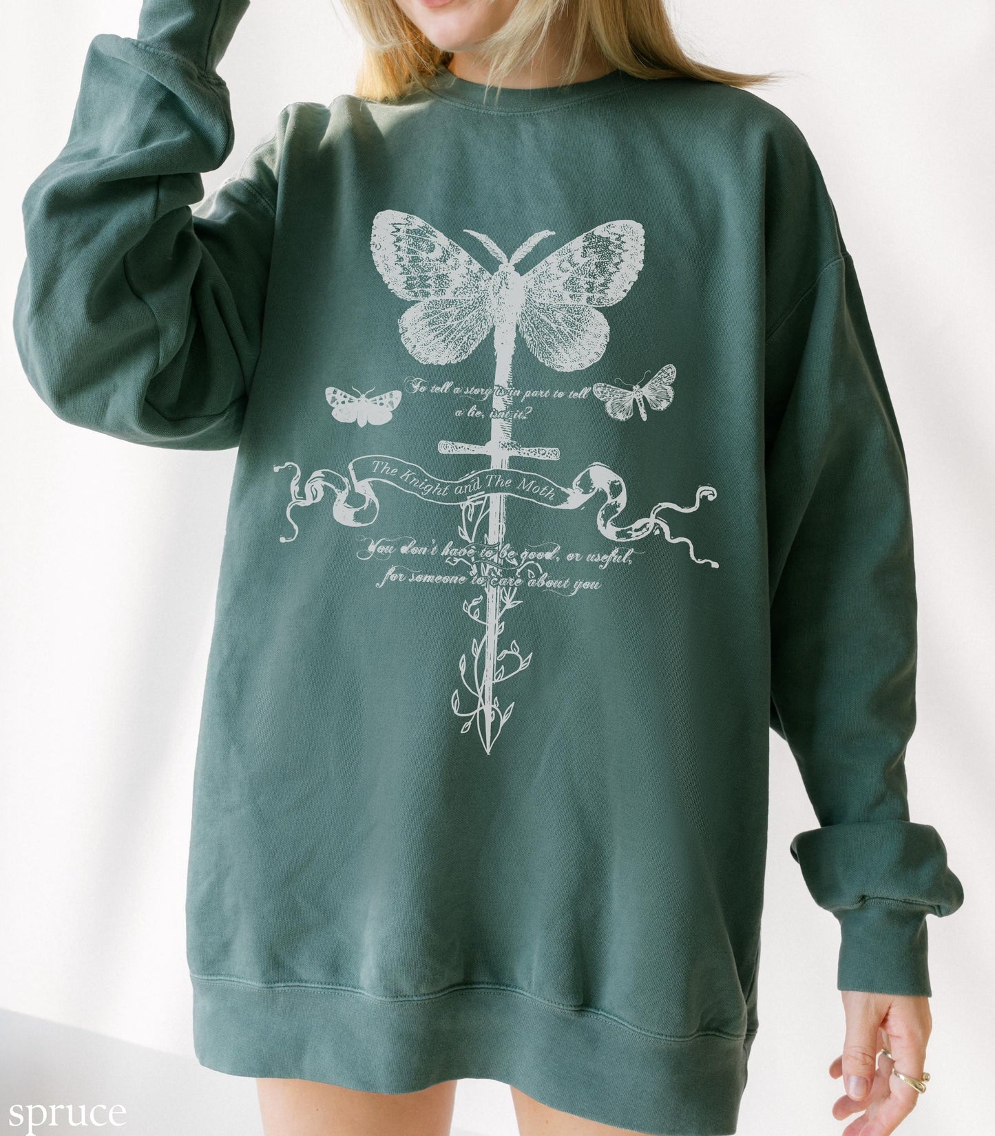 The Knight & the Moth Castlecore Sweatshirt LICENSED Rachel Gillig Stonewater Aisling Romantasy Merch Bookish Bartholomew Gargoyle Sybil