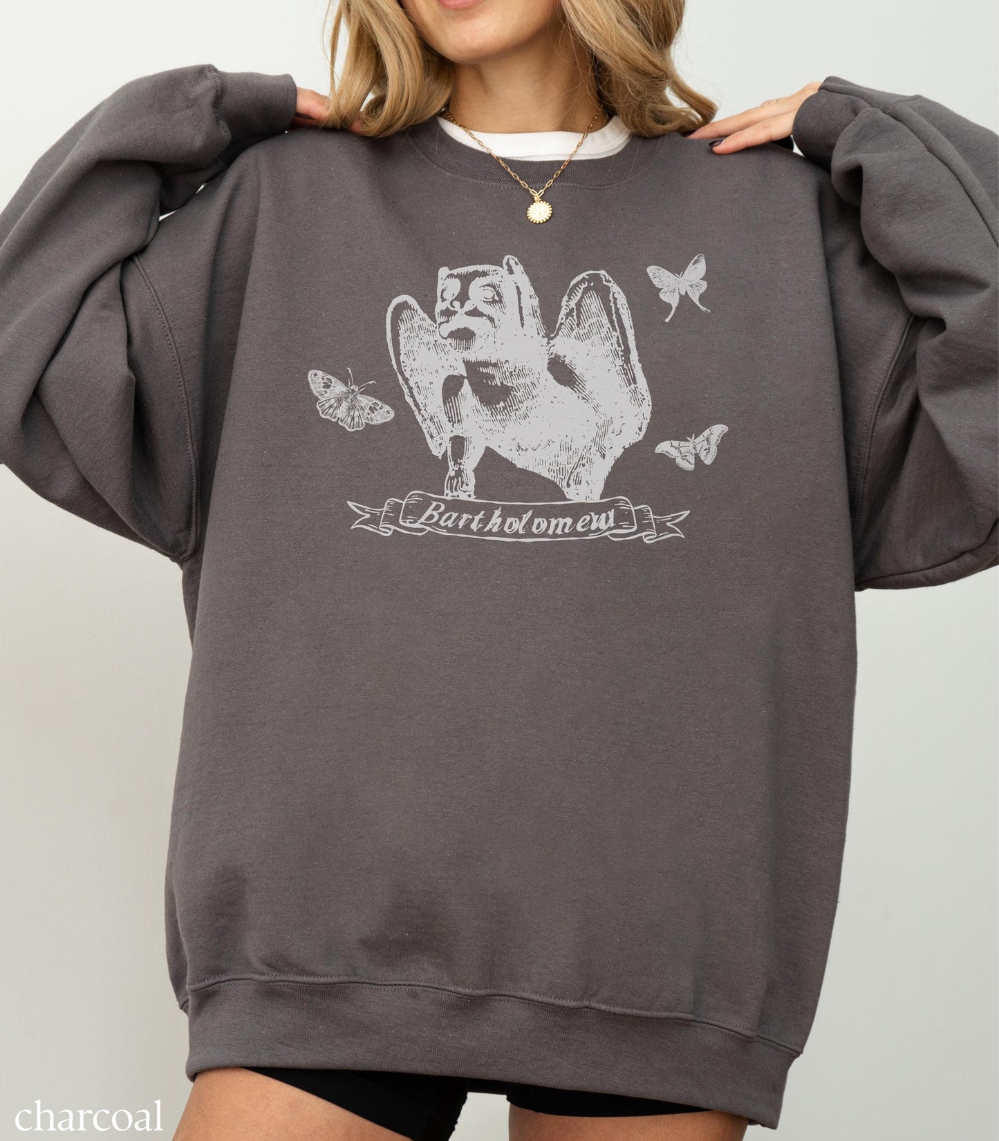 The Knight and the Moth Bartholomew Sweatshirt * LICENSED Rachel Gillig Stonewater Kingdom Romantasy Fandom Merch Reader Medieval Gargoyle
