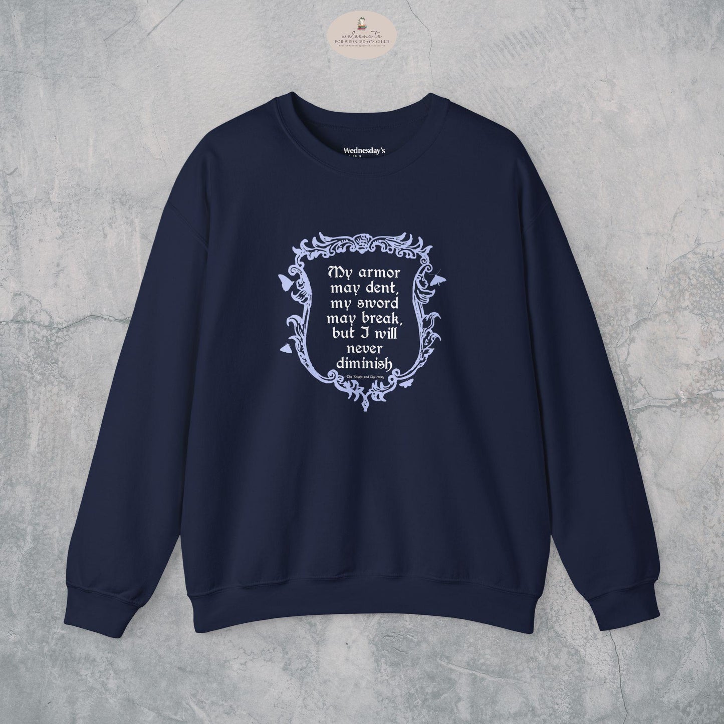 The Knight & the Moth Sweatshirt LICENSED Rachel Gillig Fantasy Quote Romantasy Fandom Merch Bartholomew Gargoyle Stonewater Kingdom