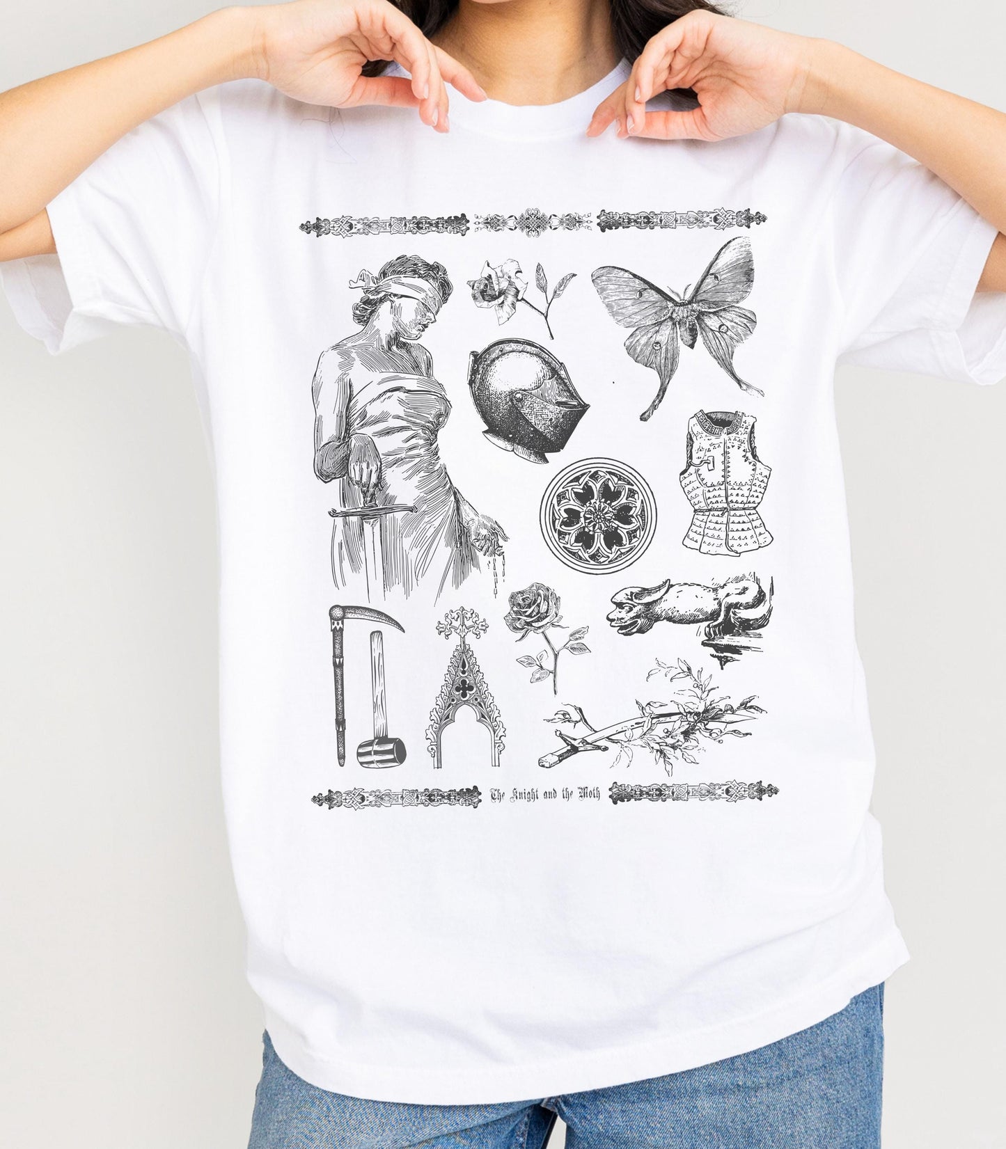 The Knight & the Moth Medievalcore Tee LICENSED Rachel Gillig Stonewater Kingdom Romantasy Fandom Merch Reader Gift Bartholomew Castlecore
