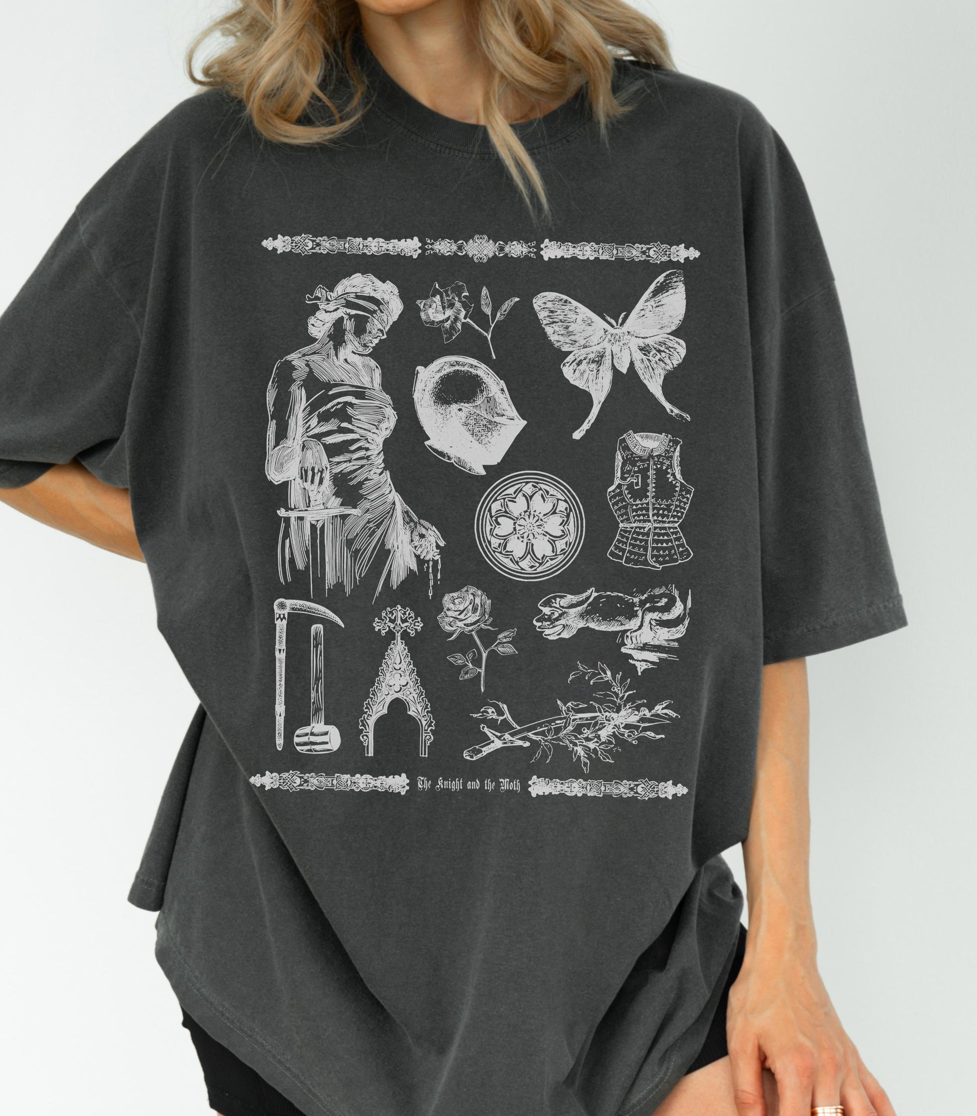The Knight & the Moth Medievalcore Tee LICENSED Rachel Gillig Stonewater Kingdom Romantasy Fandom Merch Reader Gift Bartholomew Castlecore