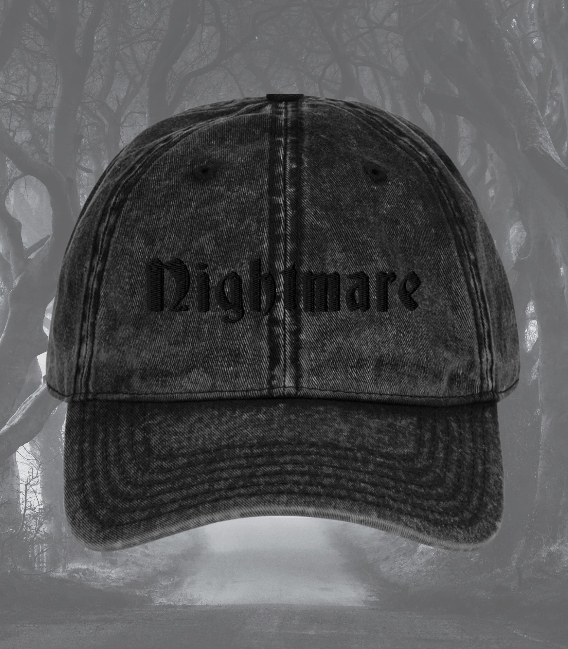 One Dark Window Nightmare Monochrome Embroidered Hat LICENSED Rachel Gillig Bookish Romantasy Fandom Merch Dark Romance Reader Gift Spindle