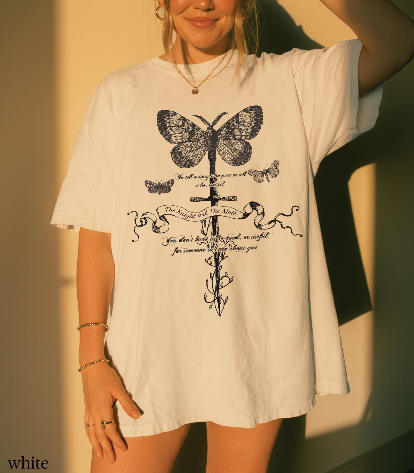 The Knight & the Moth Castlecore Tee LICENSED Rachel Gillig Stonewater Kingdom Romantasy Fan Merch Bookish Bartholomew Gargoyle Sybil Rory