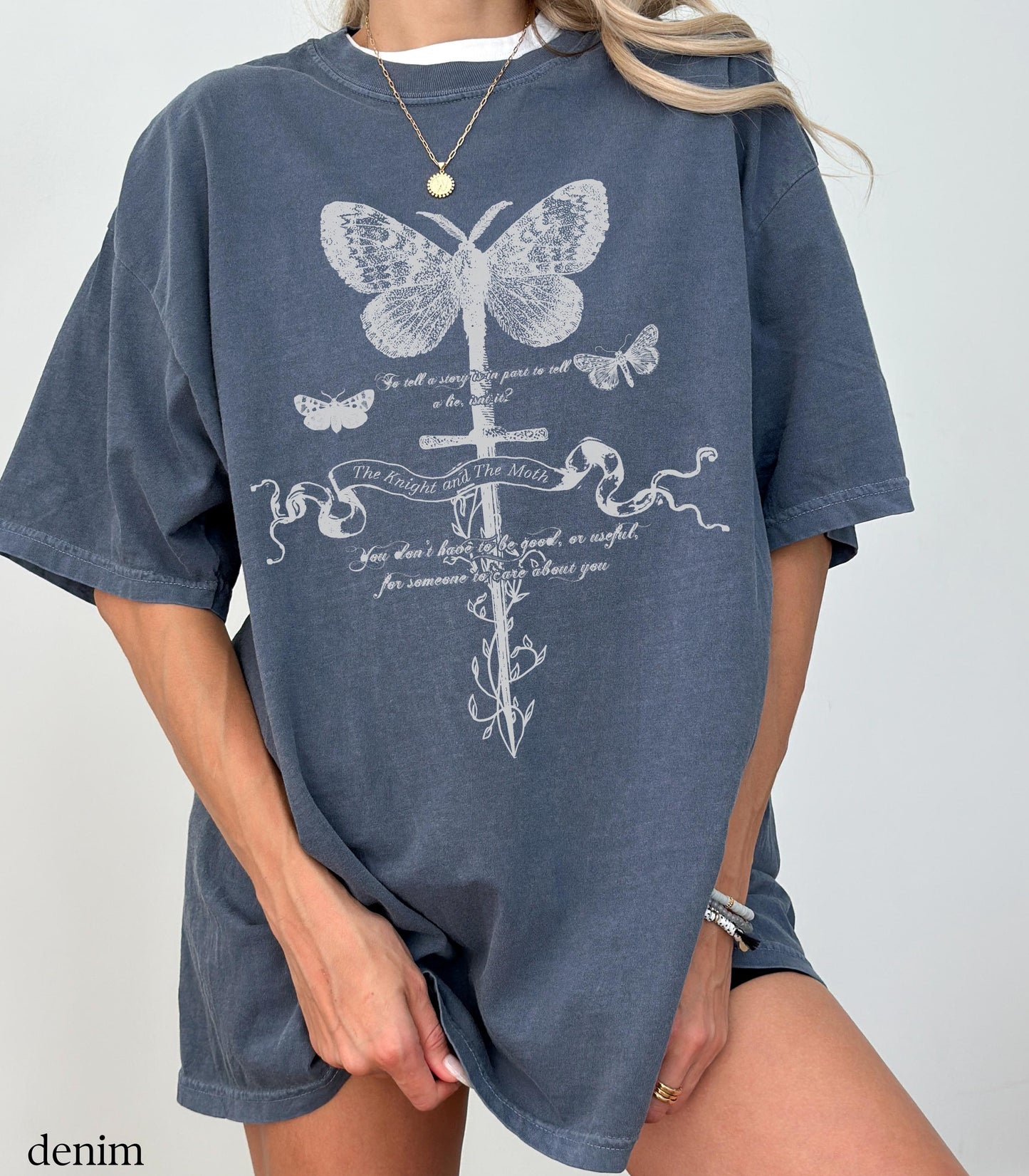 The Knight & the Moth Castlecore Tee LICENSED Rachel Gillig Stonewater Kingdom Romantasy Fan Merch Bookish Bartholomew Gargoyle Sybil Rory