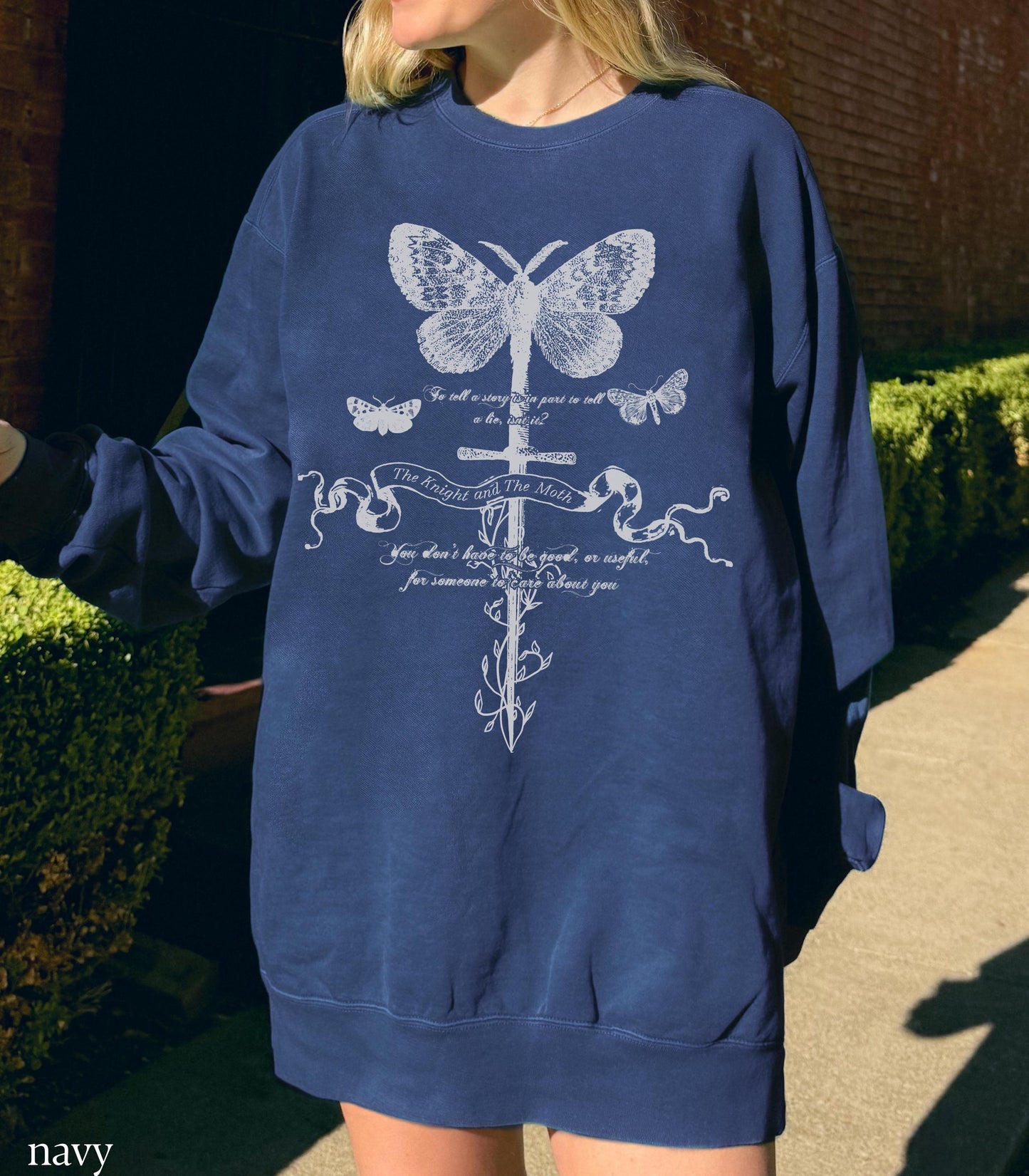 The Knight & the Moth Castlecore Sweatshirt LICENSED Rachel Gillig Stonewater Aisling Romantasy Merch Bookish Bartholomew Gargoyle Sybil
