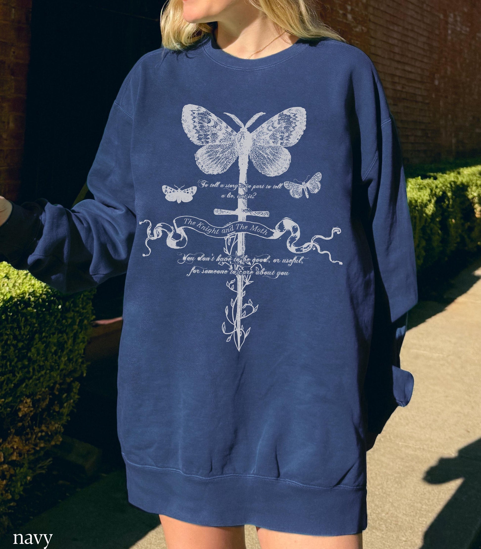 The Knight & the Moth Castlecore Sweatshirt LICENSED Rachel Gillig Stonewater Aisling Romantasy Merch Bookish Bartholomew Gargoyle Sybil