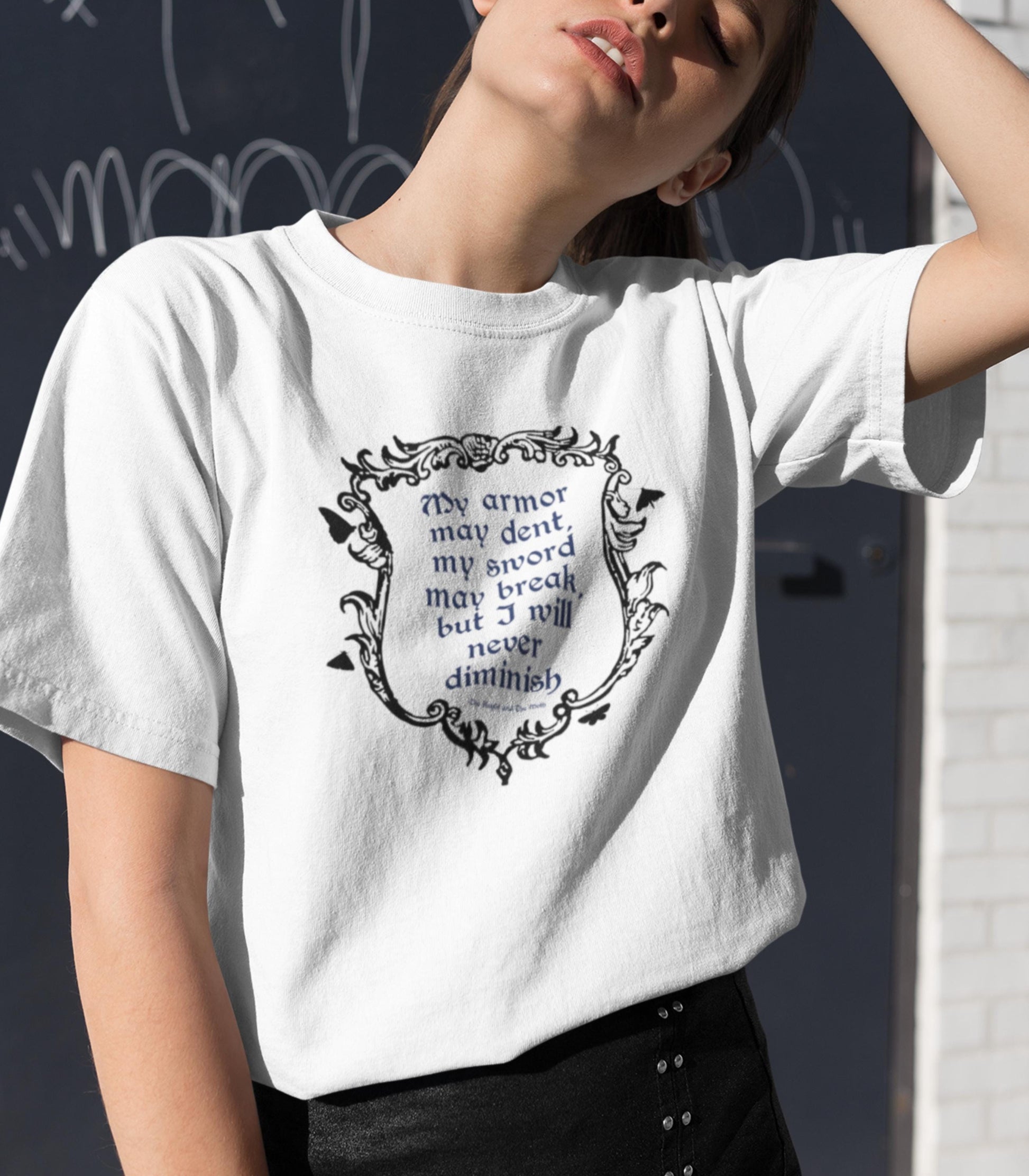 The Knight & the Moth Medieval Tee LICENSED Rachel Gillig Stonewater Kingdom Romantasy Fan Merch Bookish Bartholomew Gargoyle Sybil Rory