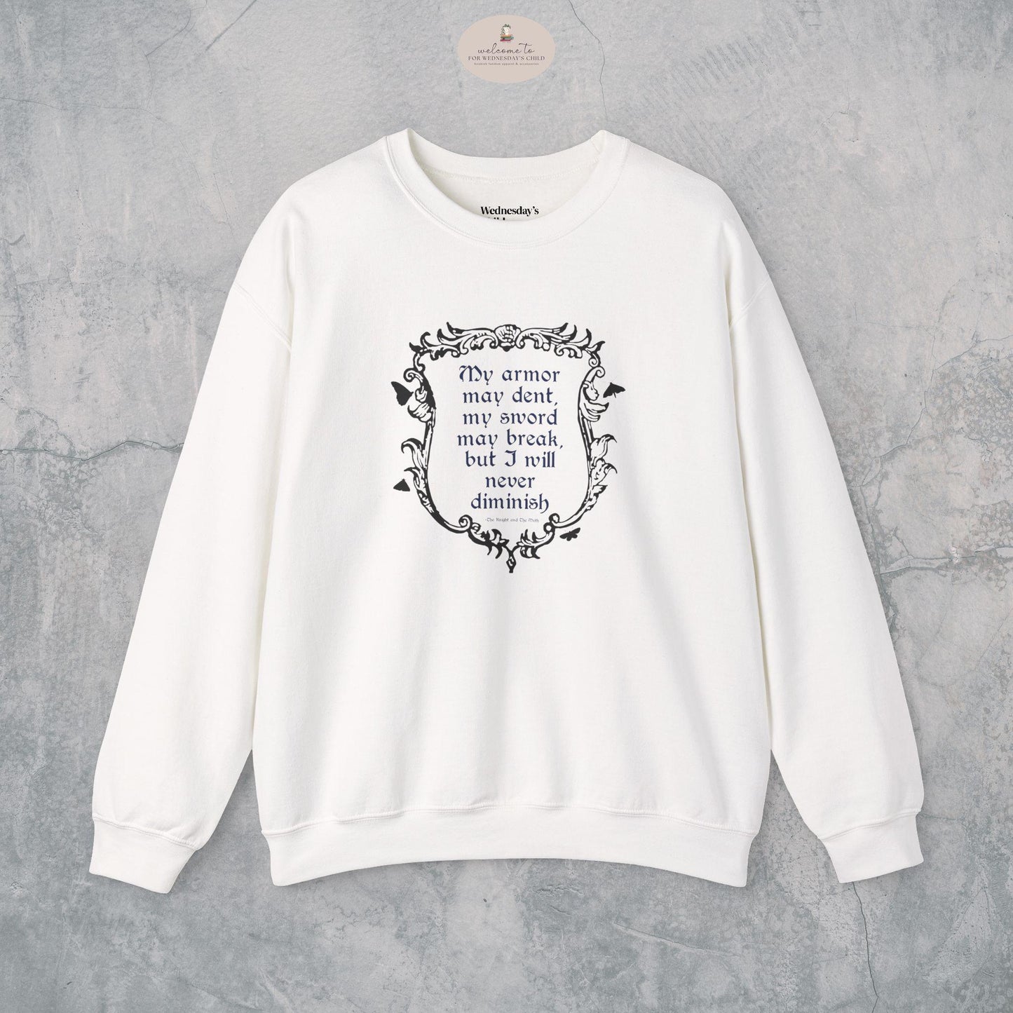 The Knight & the Moth Sweatshirt LICENSED Rachel Gillig Fantasy Quote Romantasy Fandom Merch Bartholomew Gargoyle Stonewater Kingdom