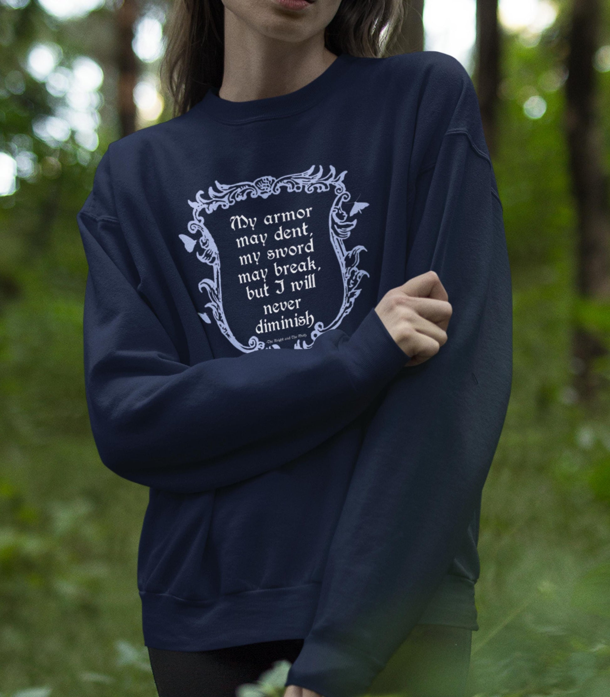 The Knight & the Moth Sweatshirt LICENSED Rachel Gillig Fantasy Quote Romantasy Fandom Merch Bartholomew Gargoyle Stonewater Kingdom