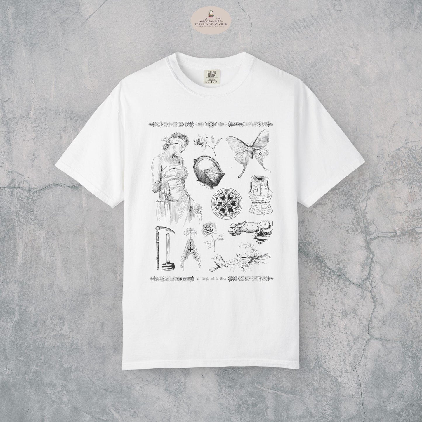 The Knight & the Moth Medievalcore Tee LICENSED Rachel Gillig Stonewater Kingdom Romantasy Fandom Merch Reader Gift Bartholomew Castlecore