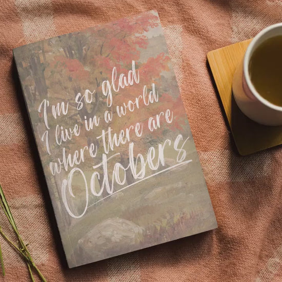 Anne of Green Gables October Quote Hardcover Journal * Anne with an E Dark Cottagecore Avonlea Subtle Bookish Notebook Gift * Planner 2024