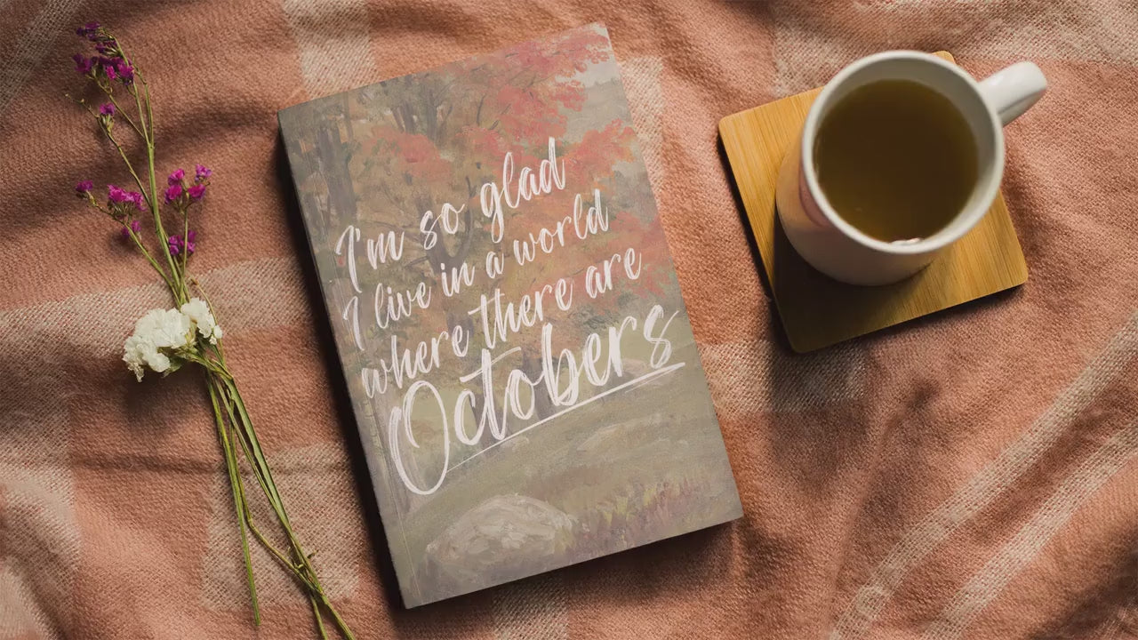 Anne of Green Gables October Quote Hardcover Journal * Anne with an E Dark Cottagecore Avonlea Subtle Bookish Notebook Gift * Planner 2024