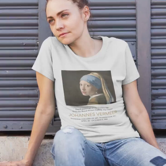 Johannes Vermeer Girl with a Pearl Earring Art History Dark Academia Aesthetic Tee Shirt Museum Exhibit Art Lover Gift