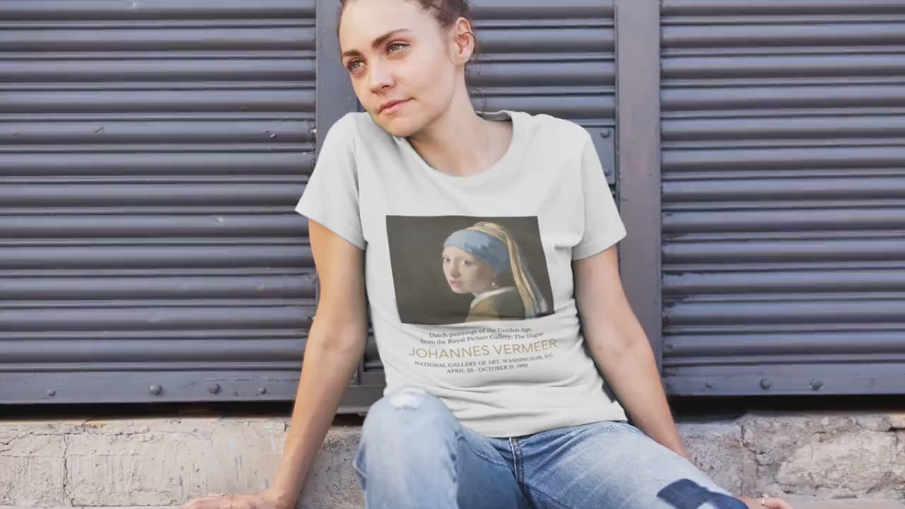 Johannes Vermeer Girl with a Pearl Earring Art History Dark Academia Aesthetic Tee Shirt Museum Exhibit Art Lover Gift