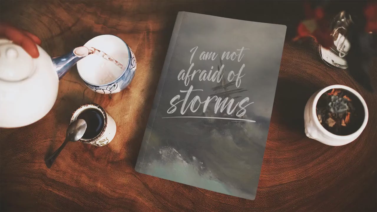 Little Women Amy March Aesthetic Hardcover Journal * Dark Academia Reading Notebook * Orchard House Jo Beth Meg not afraid of storms quote