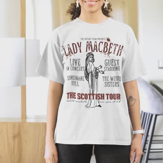 Shakespeare Lady Macbeth Distressed Concert Band Tee * Serpent Villains Scottish Tour * Reader Book Lover Fandom Merch Gift Dark Academia