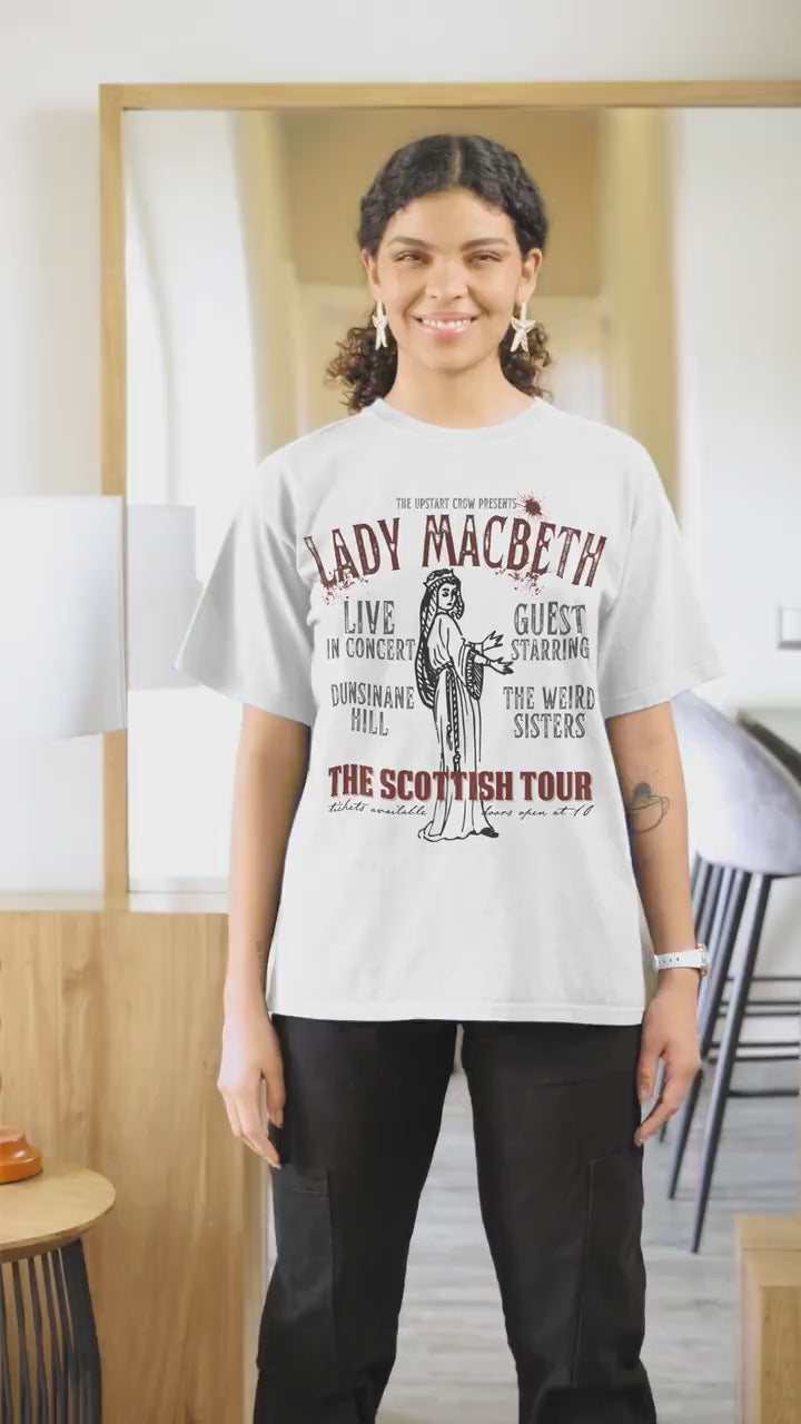 Shakespeare Lady Macbeth Distressed Concert Band Tee * Serpent Villains Scottish Tour * Reader Book Lover Fandom Merch Gift Dark Academia