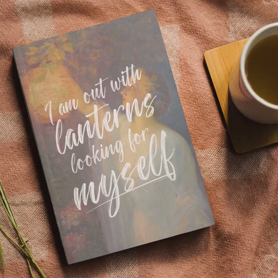 Dark Academia Emily Dickinson Out with Lanterns Quote Aesthetic Reading Notebook * Vintage Style College Hardcover Journal * Back to School