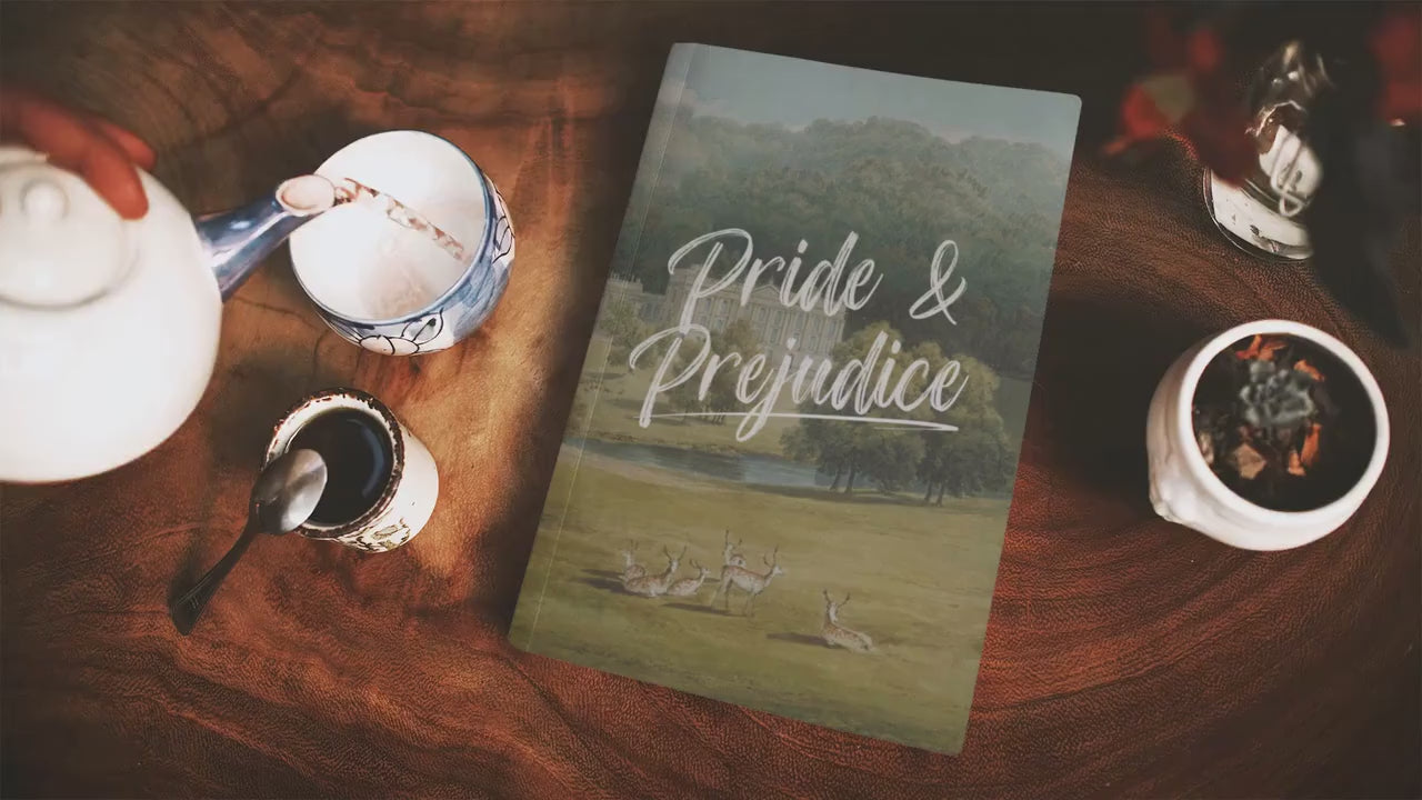 Pride & Prejudice Light Academia Aesthetic Hardcover Journal * Reading Notebook Log Daily Planner 2024 * Mr Darcy Most Ardently Jane Austen