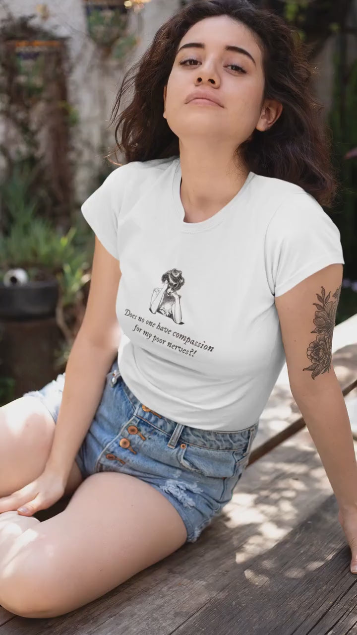 Pride and Prejudice Anxiety Mental Health Tee Shirt * Mrs Bennet Elizabeth Darcy * Jane Austen Book Lover Merch Fandom Bookish Gift Ideas