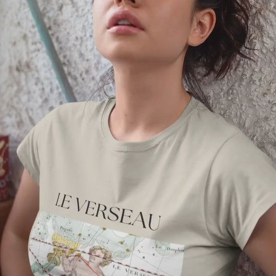 Aquarius French Zodiac Constellation Astrology Horoscope Tee Shirt * Birthday Birth Date Shirt * Air Sign Gift * Light Dark Academia