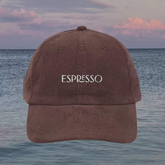 Espresso corduroy embroidered dad hat * that's that me * on vacation * y2k sabrina carpenter fan gift idea * coquette dollette aesthetic