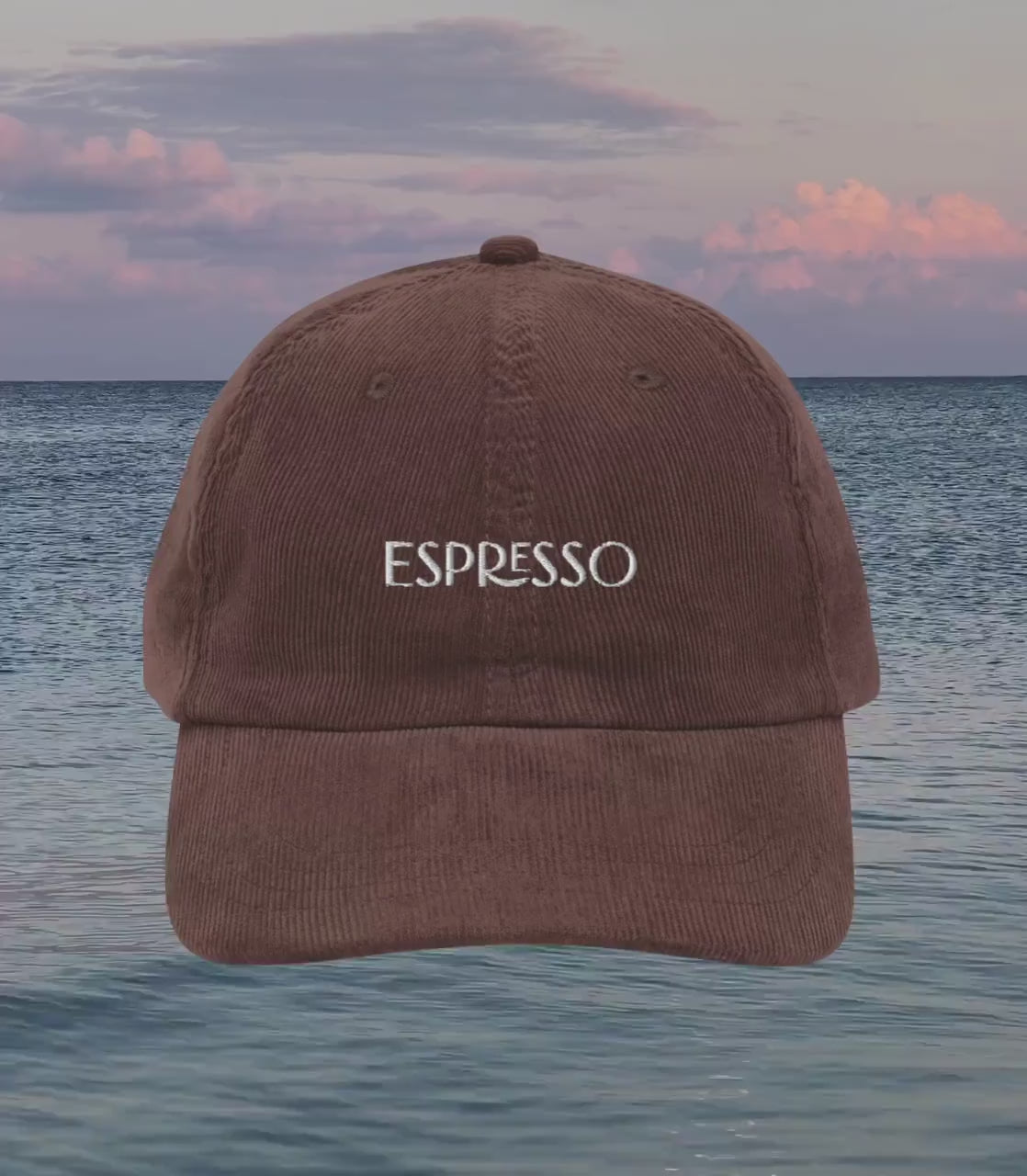 Espresso corduroy embroidered dad hat * that's that me * on vacation * y2k sabrina carpenter fan gift idea * coquette dollette aesthetic