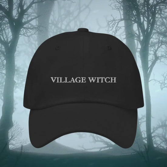 Village Witch Embroidered Dad Hat * Summerween Halloween Costume Salem Girls Trip Spooky Witchy Wicca Gothic Aesthetic Trucker Cap