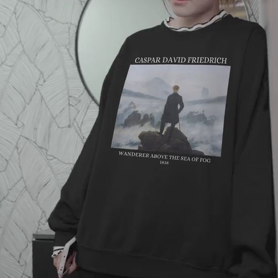 Caspar David Friedrich The Wanderer Romanticism Romantic Art History Sweatshirt * Fine Art Lover Christmas Gift * Dark Academia Aesthetic