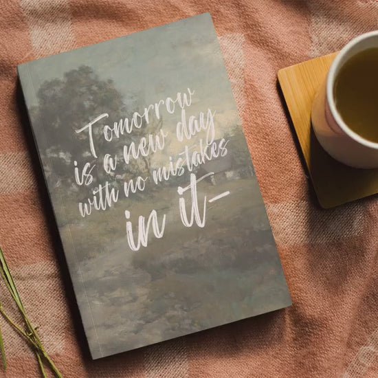 Anne of Green Gables Tomorrow is a New Day Quote Hardcover Journal * Anne with an E Dark Cottagecore Avonlea Subtle Bookish Notebook Gift