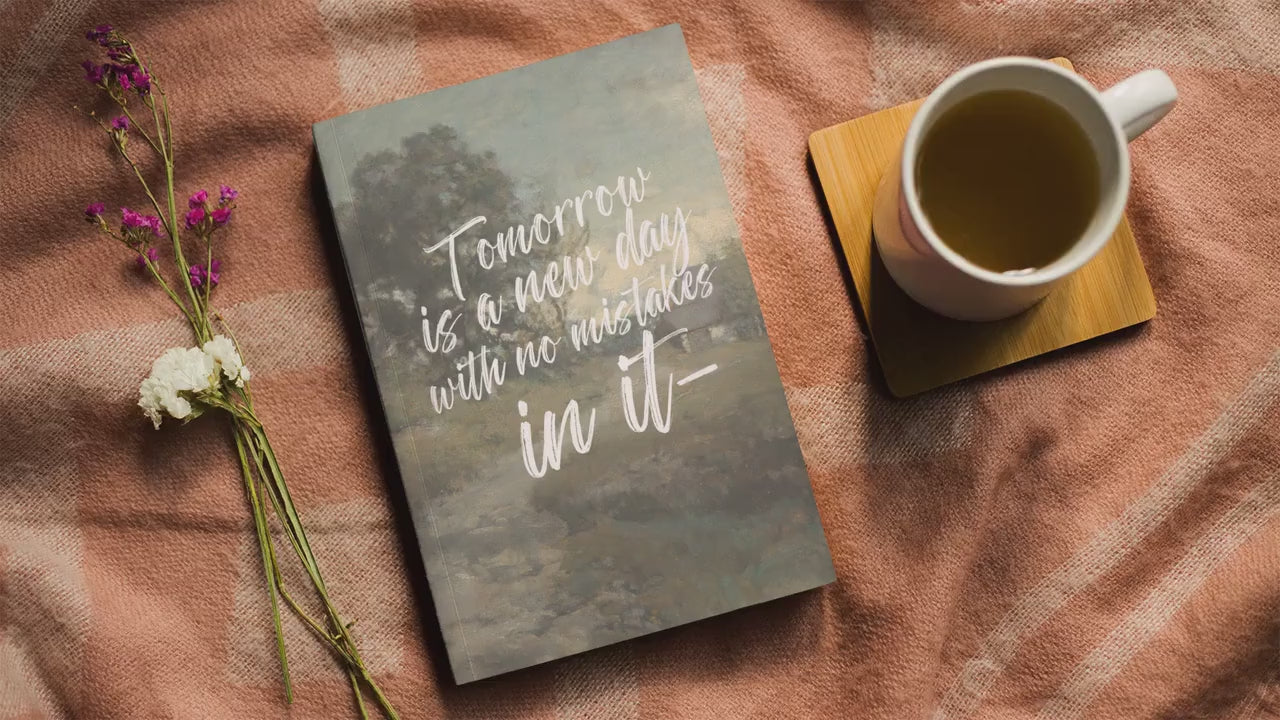 Anne of Green Gables Tomorrow is a New Day Quote Hardcover Journal * Anne with an E Dark Cottagecore Avonlea Subtle Bookish Notebook Gift