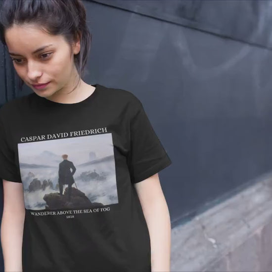 Caspar David Friedrich The Wanderer Romanticism Romantic Art History Tee Shirt Tshirt * Fine Art Lover Gift * Dark Academia Aesthetic