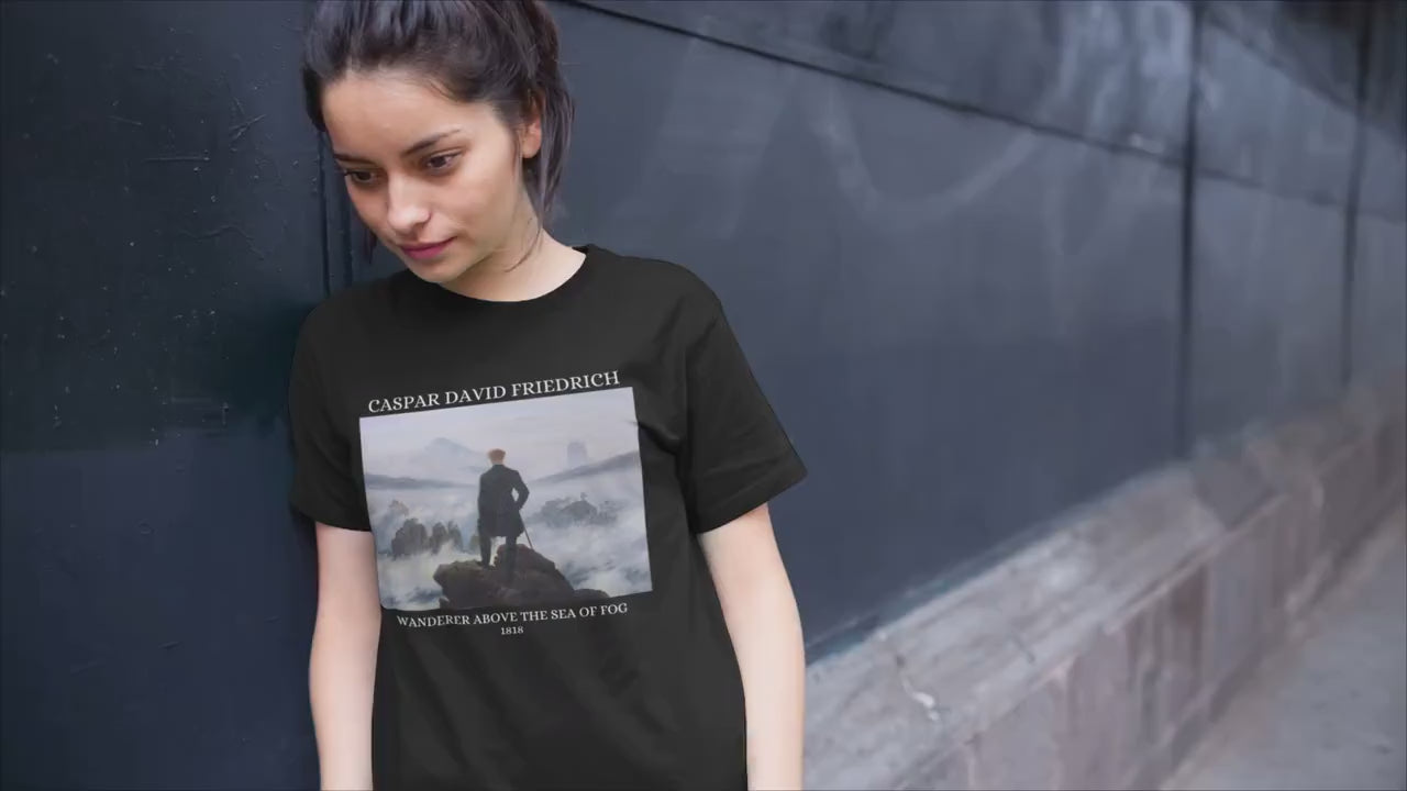 Caspar David Friedrich The Wanderer Romanticism Romantic Art History Tee Shirt Tshirt * Fine Art Lover Gift * Dark Academia Aesthetic