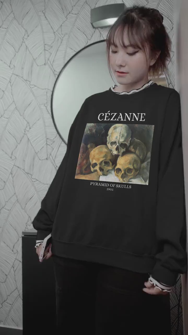 Cezanne Pyramid of Skulls Dark Academia Aesthetic Witchy Dark Cottagecore Dead Poets Society Sweatshirt