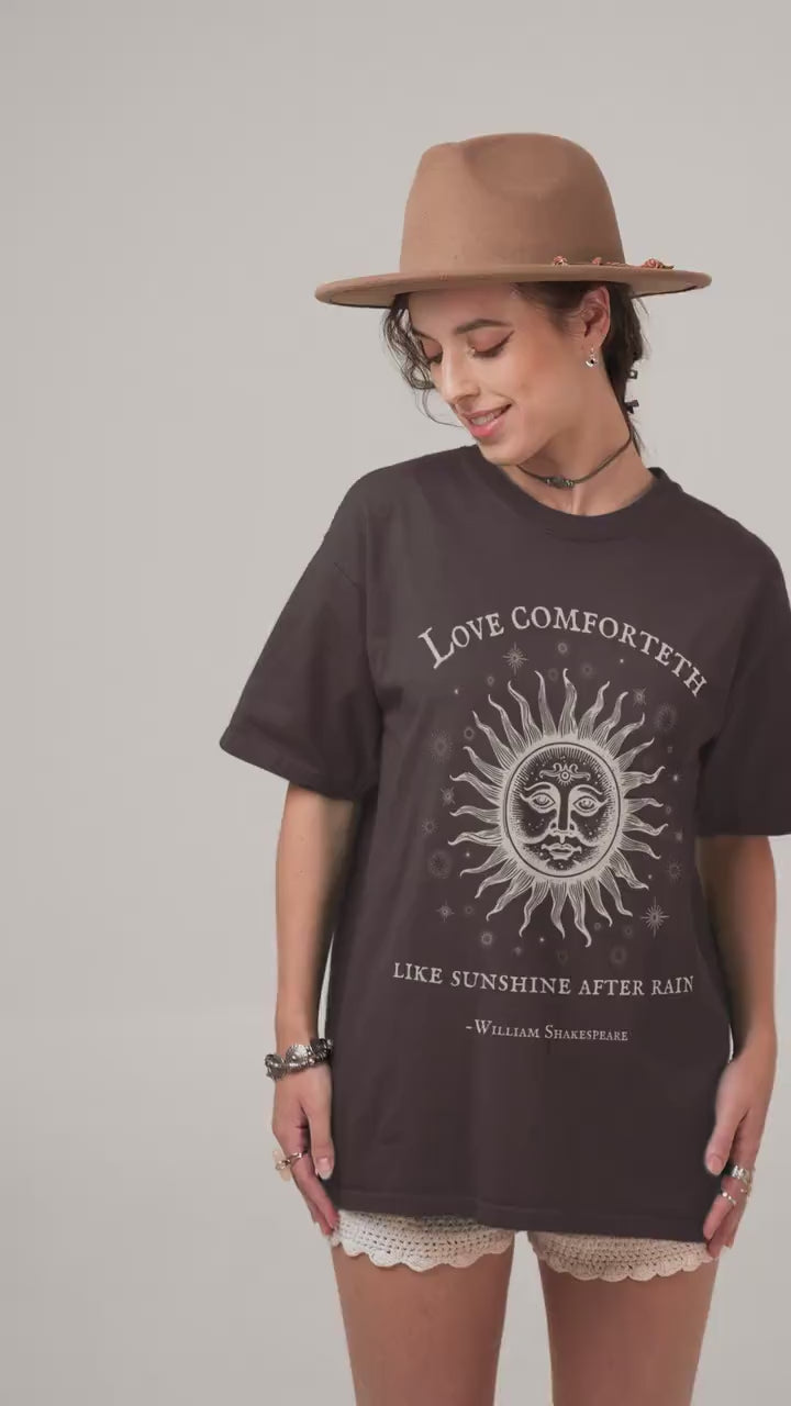 Shakespeare celestial Venus Adonis sun star tee shirt tshirt * poet literature book lover reader merch gift * dark light academia clothes