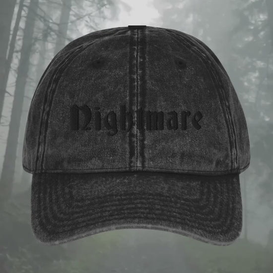 One Dark Window Nightmare Monochrome Embroidered Hat LICENSED Rachel Gillig Bookish Romantasy Fandom Merch Dark Romance Reader Gift Spindle